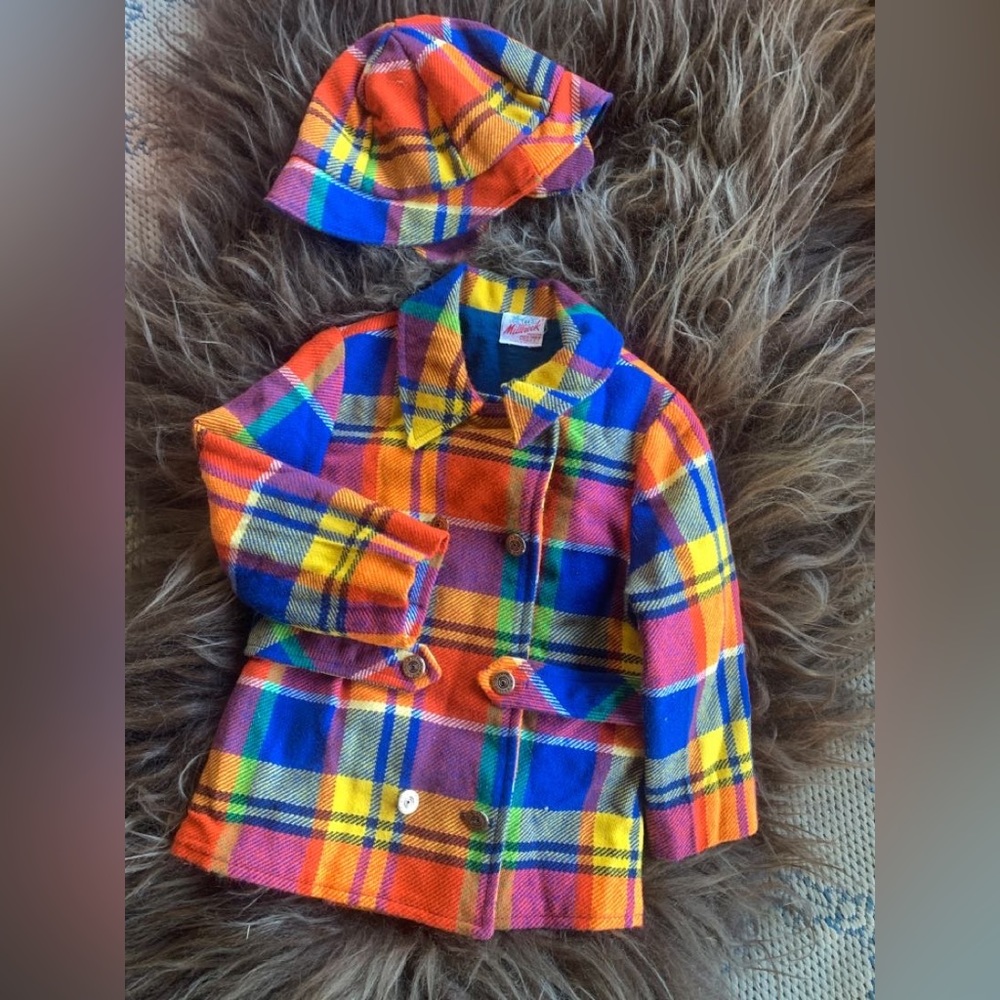 vintage adorable children pea coat set